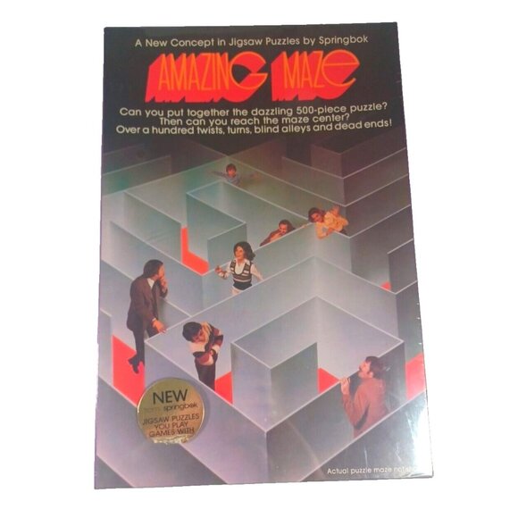 NEW Springbok Jigsaw Puzzle Amazing Maze Over 500 Pieces 1975 Hallmark PZL5010 - Picture 2 of 9